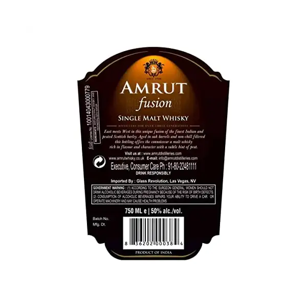 Amrut Fusion Whiskey, 750 ML 2