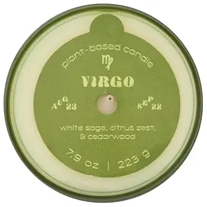 Virgo Zodiac Glass Candle 7.9 Oz, 7.9 OZ