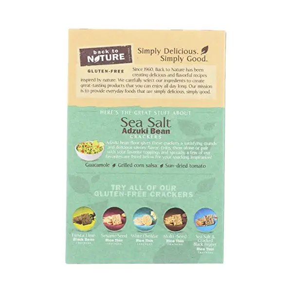 Adzuki Bean Sea Salt Crackers, 3.5 OZ 2