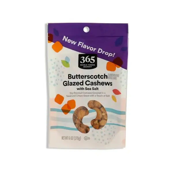 Butterscotch & Sea Salt Flavored Cashew, 6 OZ 1