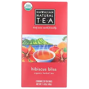 Organic Hibiscus Bliss Herbal Tea 20 Count, 20 CT