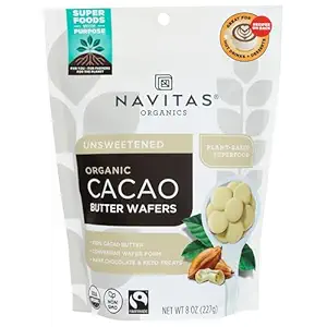 Organic Unsweetened Cacao Butter Wafers, 8 OZ