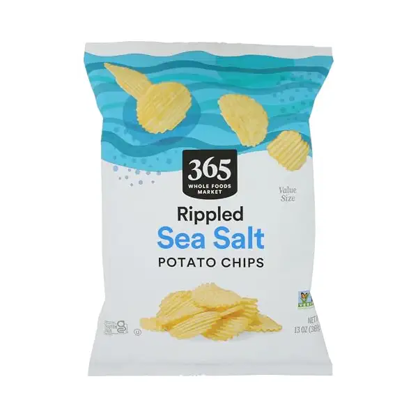 Party Size Sea Salt Rippled Potato Chips 1