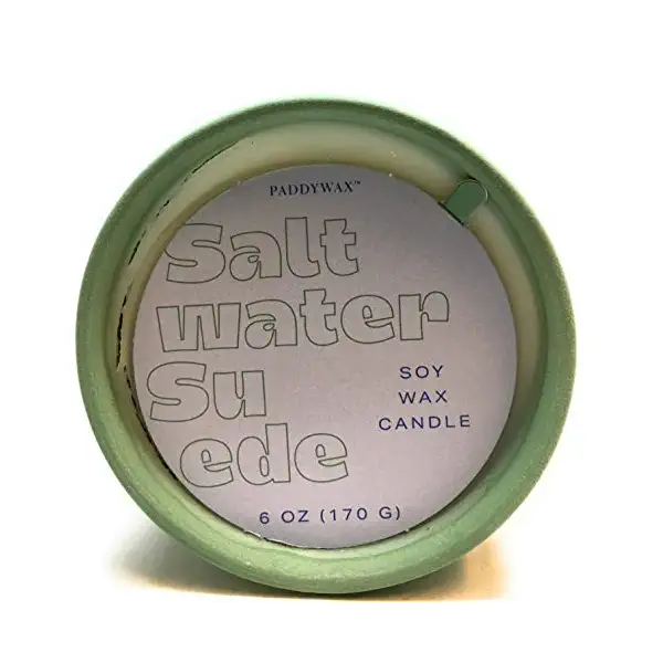 Periwinkle and Sage Color Block Candle, 6 OZ 3