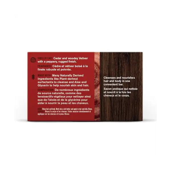 Cedarwood 2 in 1 Shampoo and Body Bar, 5 OZ 8