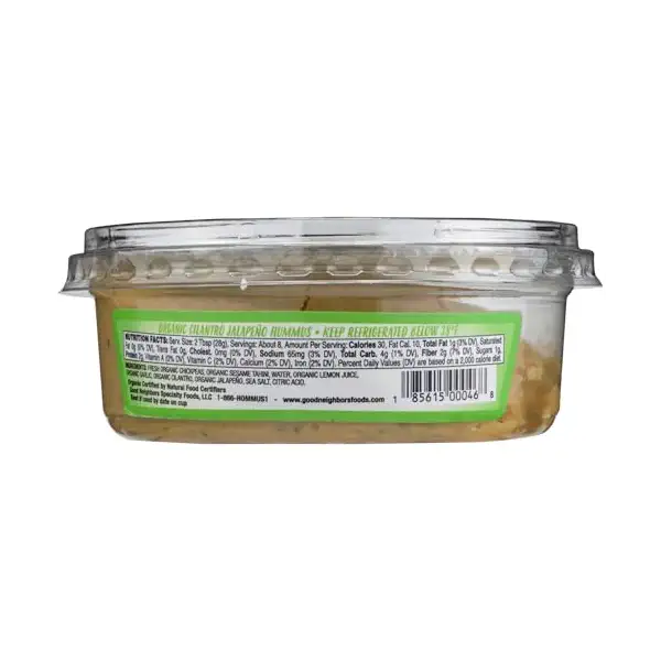 Organic Cilantro And Jalapeño Hummus 6