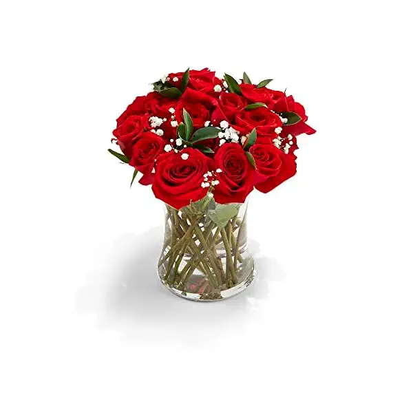 Double Dozen Roses with Babies Breath and Greens 24 Stem 1