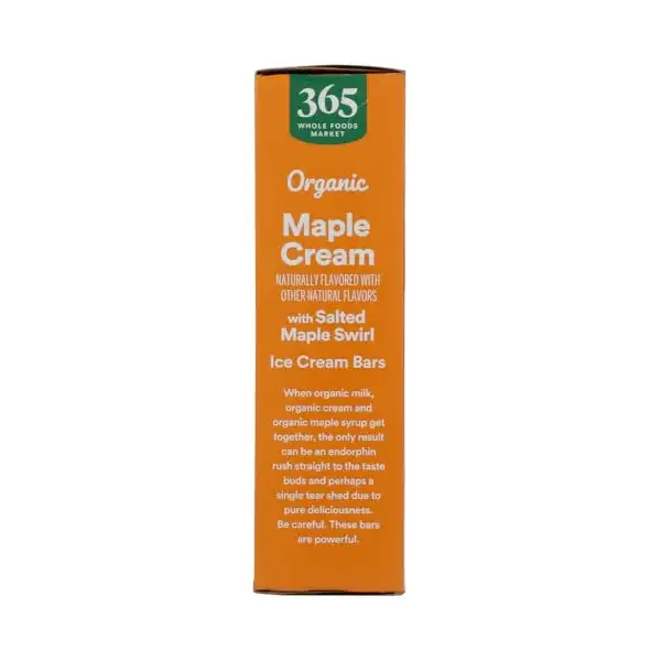 Organic Maple Cream Ice Cream Bar, 10 OZ 3