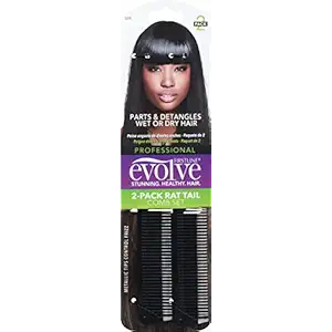 2-Pack Rat Tail Comb, 2 EA