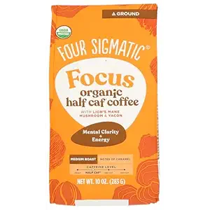 Organic Focus Half Caf Ground Coffee, 10 OZ