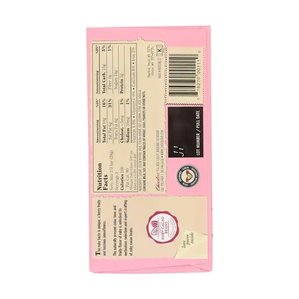 Valentine's Ruby Cacao Bar, 3.1 OZ 2