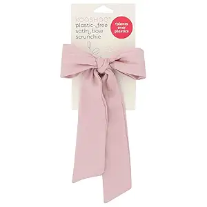 Violet Ice Plastic Free Ribbon Bow Scrunchies, 1 EA