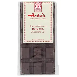 Roasted Almond 60% Dark Chocolate Bar, 3.5 OZ