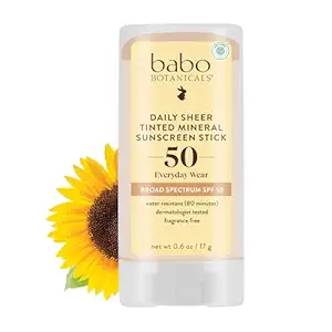 Sheer Mineral Tinted Stick Sunblock SPF50, 0.6 OZ