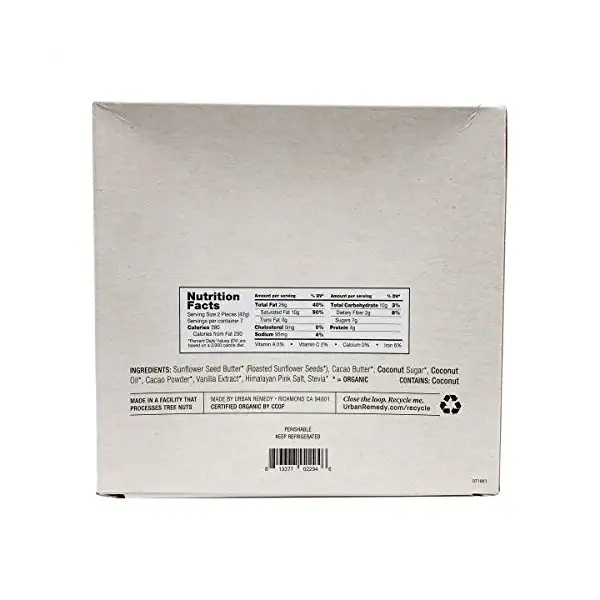 Organic Cacao Sunflower Squares 7ct, 1.5 OZ 4