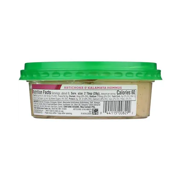 Artichoke & Kalamata Hommus, 8 OZ 2