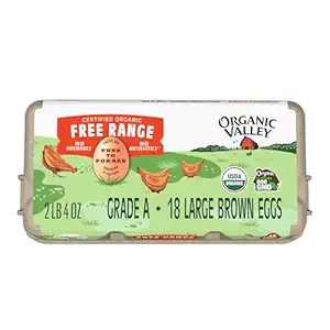 Organic Eggs Grade A Large Brown, 18 CT
