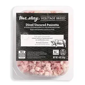 Heritage Breed Diced Uncured Pancetta, 4 OZ