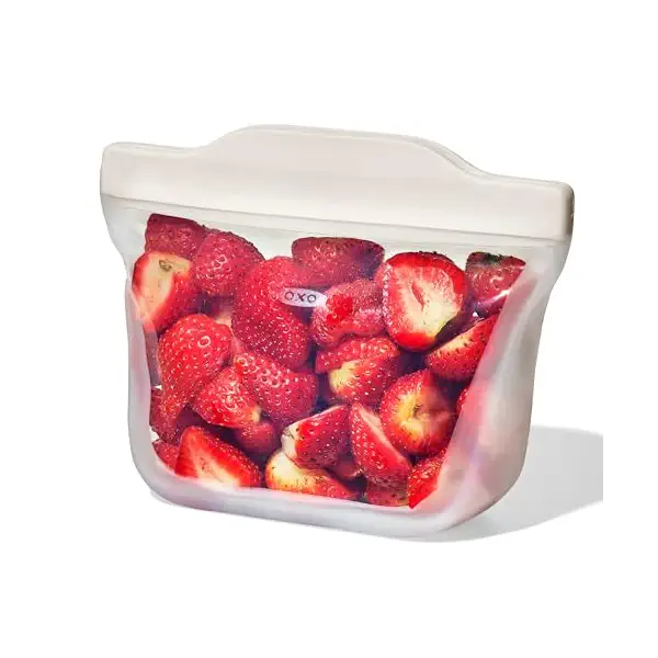 Oat Snack Stand Up Silicone Reusable Bag 12Oz, 1 EA 1
