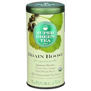 Organic Supergreen Brain Boost Tea, 36 CT