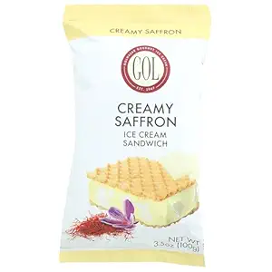 Creamy Saffron Ice Cream Sandwich, 3.5 OZ