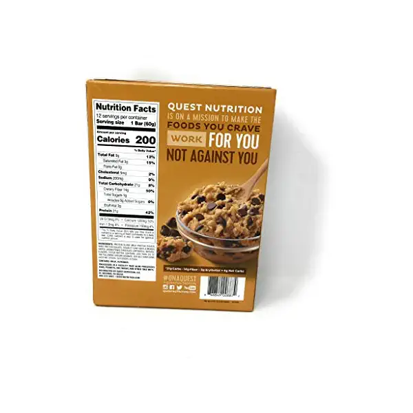 Chocolate Chip Cookie Dough Protein Bar 12 Pack, 2.12 OZ 3