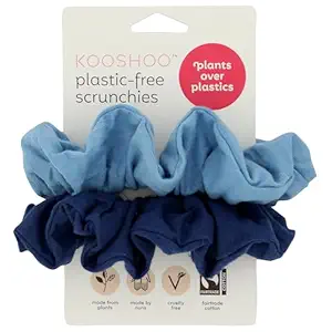 True Blue Plastic Free Scrunchies, 2 CT