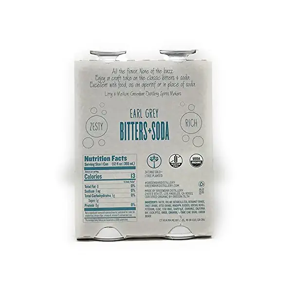 Earl Grey Bitters and Soda Can Sgl, 12 FZ 2