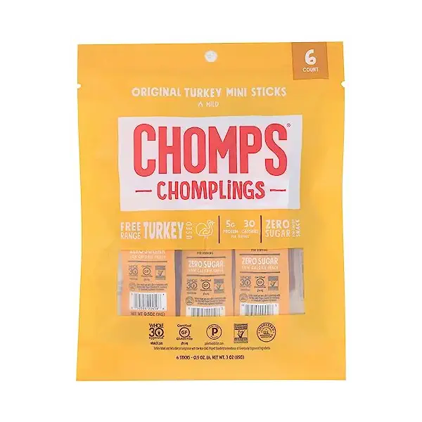 Chomplings Original Turkey Mini Sticks 6 Count, 0.5 OZ 1