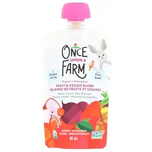 Organic Apple Carrot Beet Ginger Flax Baby Food, 85 ML