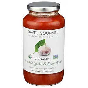 Organic Roasted Garlic and Sweet Basil Sauce, 25.5 OZ