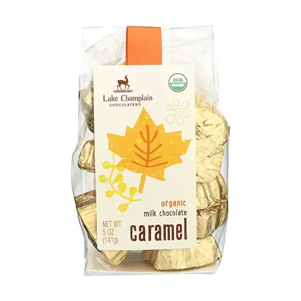 Organic Milk Chocolate Caramel Leaves Gift Bag, 5 OZ 1