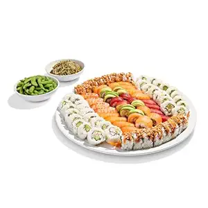Nigiri and Roll Combo Platter with White Rice - Serves 8, 99.47 OZ