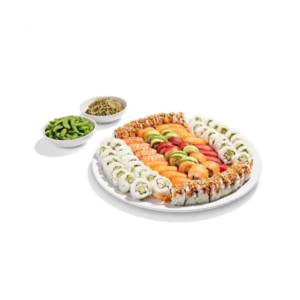 Nigiri and Roll Combo Platter with White Rice - Serves 8 1