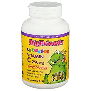 Chewable Vit C Big Friends Orange, 90 CT