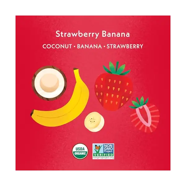 Organic Dairy Free Strawberry Banana Coconut Melts, 1 OZ 2