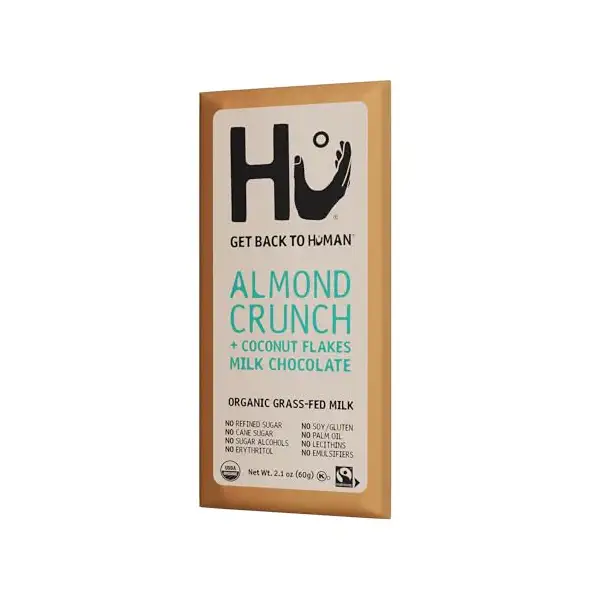Organic Almond Crunch & Coconut Milk Chocolate Bar, 2.1 OZ 2