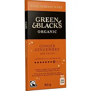 Organic Ginger Dark Chocolate, 90 GR
