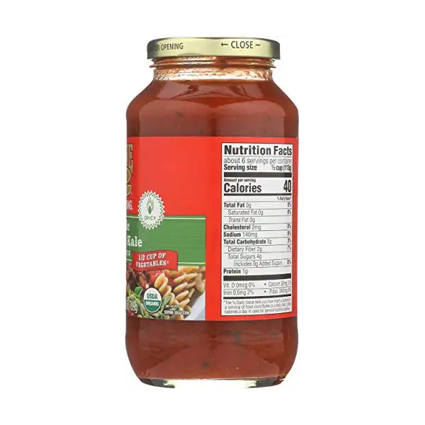 Organic Firehouse Kale Pasta Sauce, 25 OZ 6
