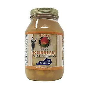 Cobbler Pie Filling Amish Peach Sugar Added, 32 OZ