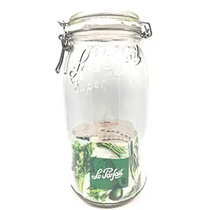 Rounded French Glass Storage Jar 96 Ounce, 1 EA