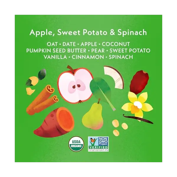 Organic Apple Sweet Potato & Spinach Tractor Wheels, 3.35 OZ 2