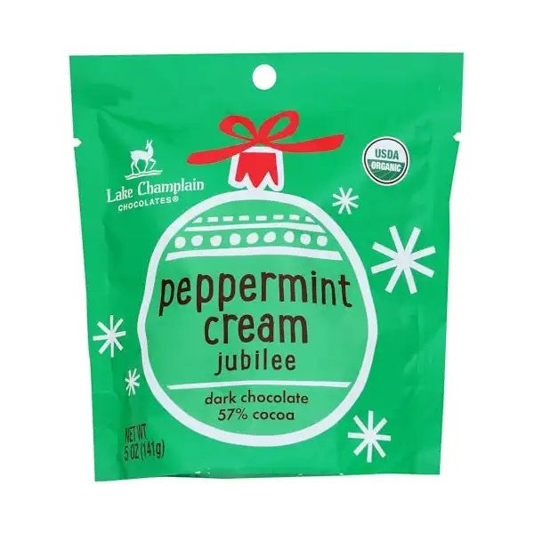 Organic Peppermint Cream Dark Chocolate Jubilee Gift Bag, 5 OZ 1