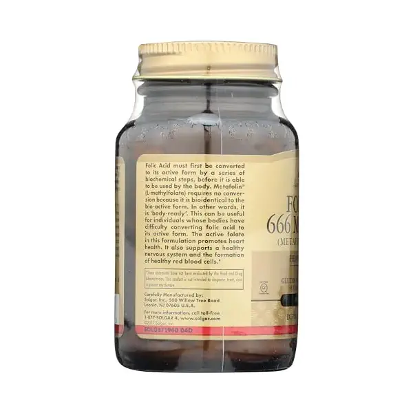 Folate 400 Mcg As Metafolin Tablets, 100 CT 6