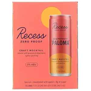 Non-Alcoholic Zero Proof Grapefruit Paloma Mocktail 4pk Cans, 355 ML