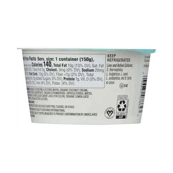 Strawberry Coconutmilk Yogurt, 5.3 OZ 2