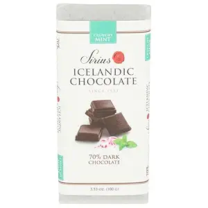 Crunchy Mint 70% Dark Chocolate Bar, 3.53 OZ
