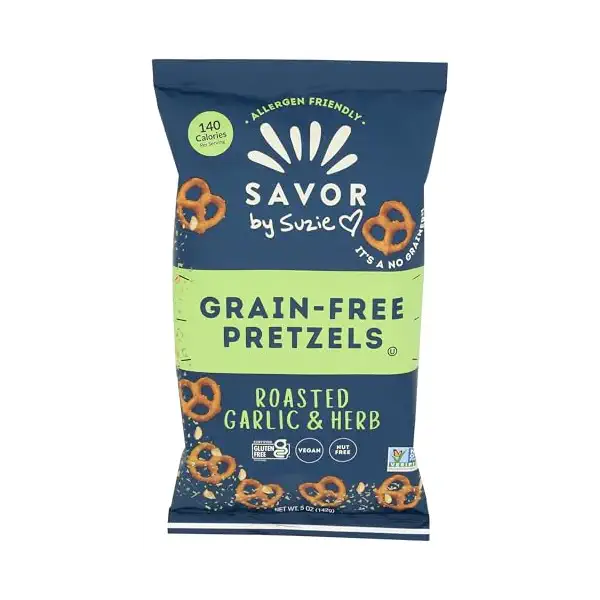 Roasted Garlic & Herb Grain-Free Pretzels, 5oz 1