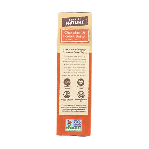 Chocolate & Peanut Butter Cream Sandwich Cookies, 9.6 OZ 5