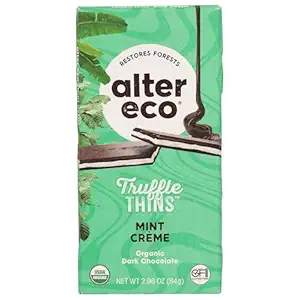 Organic Mint Creme Truffle Thins Chocolate Bar, 2.96 OZ
